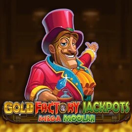Jackpots logo of Gold Factory Jackpots Mega Moolah from Aurum Signature Studios at Spinfin Casino