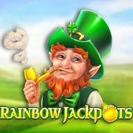 Rainbow Jackpots online game logo by Red Tiger Gaming on spinfinn.ch
