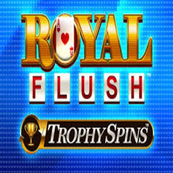 Royal Flush Trophy Spins slot logo by Greentube at Spinfin Casino
