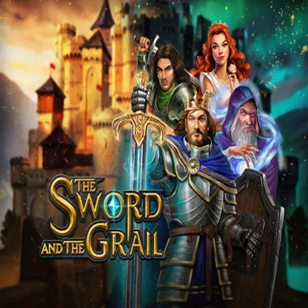 The Sword and the Grail logo by Play'n GO Spinfin Casino